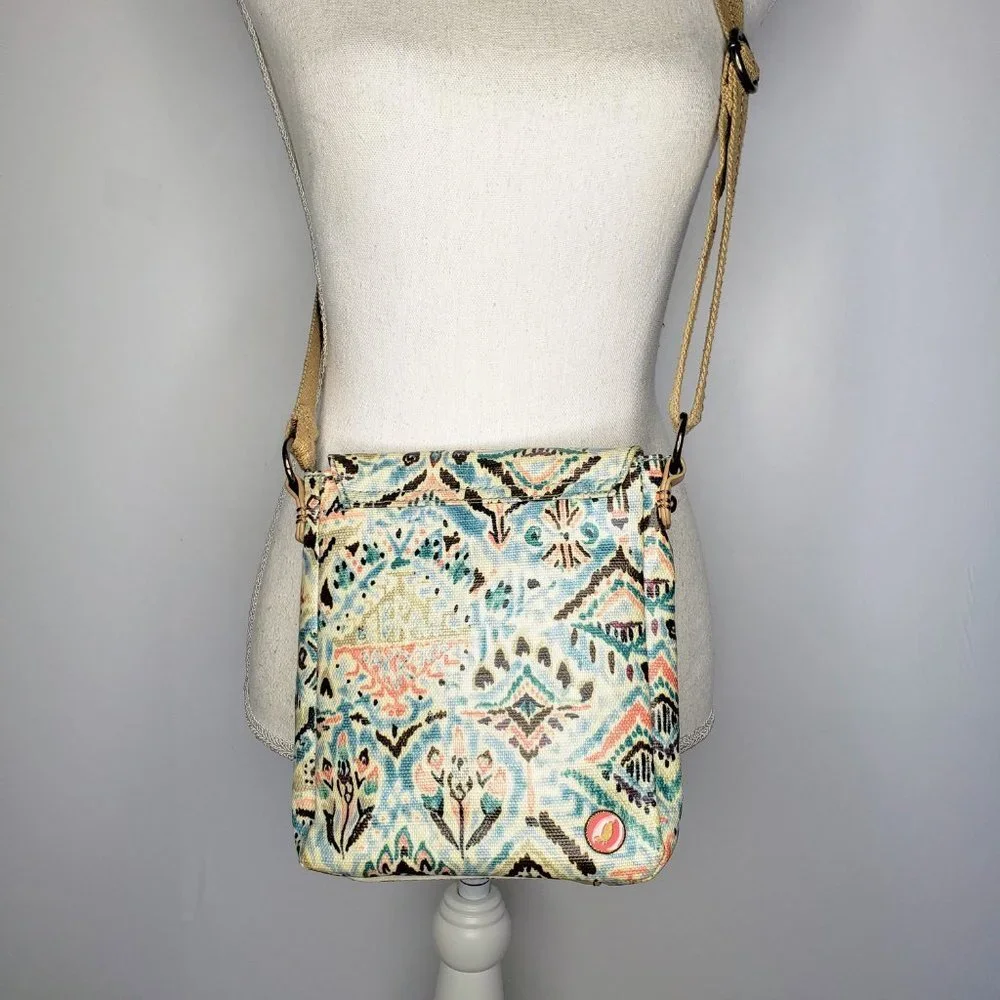 Sakroots Crossbody Bag‎ Women’s Campus Coated Canvas Mini Flap Messenger
